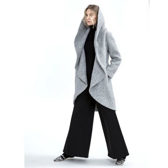 ZAC Zac Posen Camilla Wrap Coat in Grey NWT $595 - Picture 8 of 8